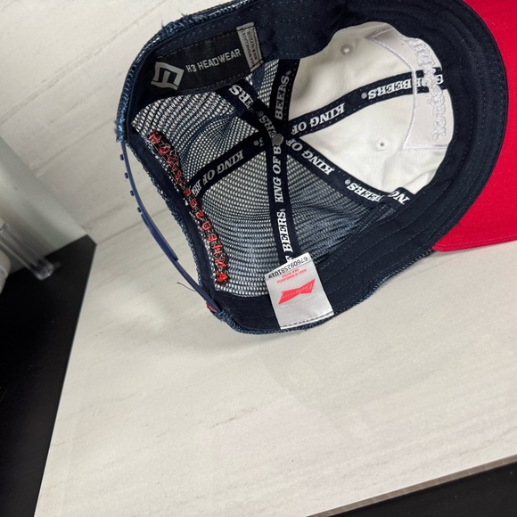 Budweiser Red and White Cap - Picture 2 of 4